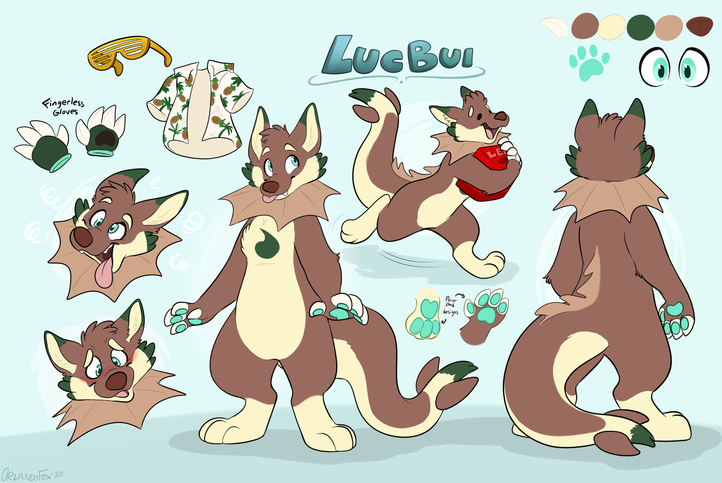 Ref sheet of Lucbui, the Swolvy